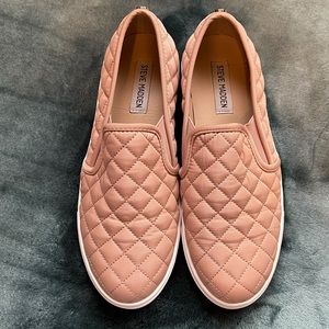 Blush Steve Madden slip on sneakers worn once